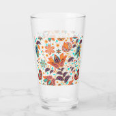 Niedliche Farbklassiker mit Blumenmuster Glas (Rückseite)