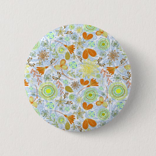 Niedliche farblose nahtlose Blume werfen Tablette Button (Vorderseite)