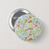 Niedliche farblose nahtlose Blume werfen Tablette Button (Vorne & Hinten)
