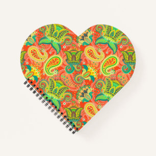 Niedliche, farblose, nahtlose Paisley-Muster Notizblock