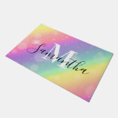 Niedliche Farbmonogramm Fußmatte (Schrägansicht)