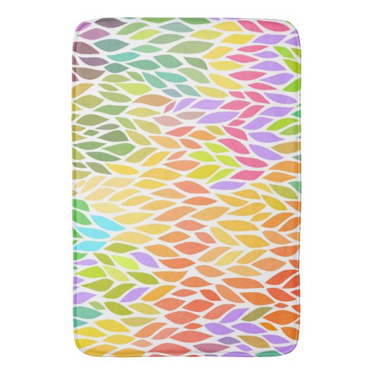 Niedliche Farbmuster der Blätter Badematte (Vorderseite Vertikal)