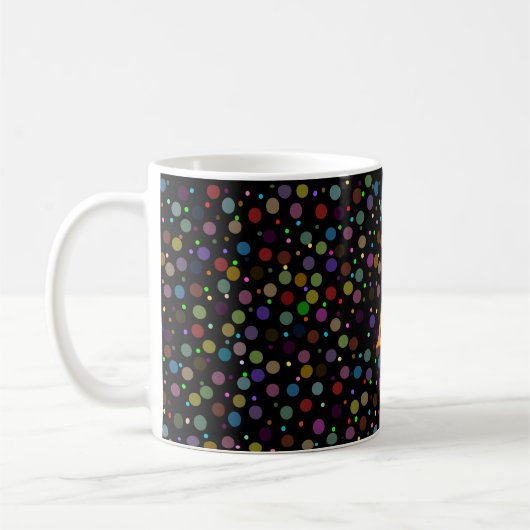 Niedliche Farbpunkte Kaffeetasse (Links)