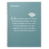 niedliche Farbquotes mit Wolken und Regentropfen Notizblock (Vorderseite)