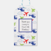 Niedliche Farbraumflugzeuge und Wolkenflügler - ku Geschenkanhänger (Rückseite)