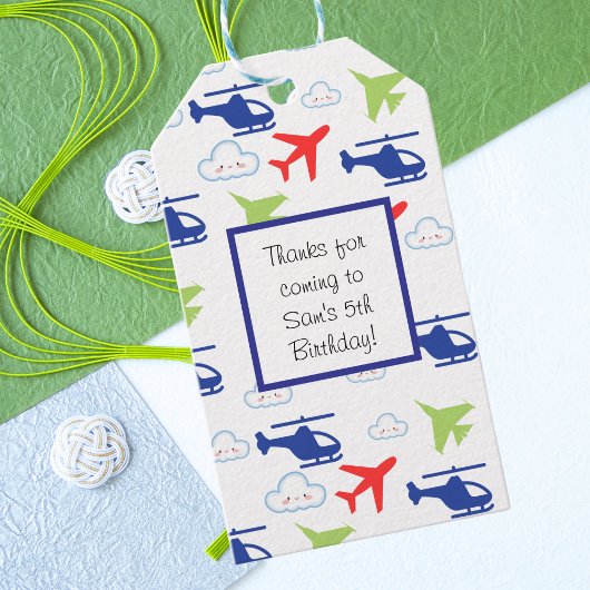 Niedliche Farbraumflugzeuge und Wolkenflügler - ku Geschenkanhänger