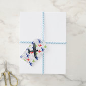 Niedliche Farbraumflugzeuge und Wolkenflügler - ku Geschenkanhänger (Mit Garn)