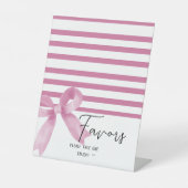 Niedliche Farbrosa Bow-Favoriten Sockelschild (Vorderseite)