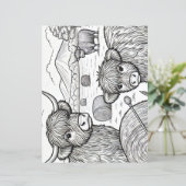 Niedliche Farbseite für Kühe im Hochland (Stehend Vorderseite)