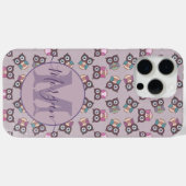Niedliche Farbtöne des Lila Eule-Musters Case-Mate iPhone Hülle (Rückseite (Horizontal))
