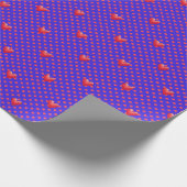 Niedliche Farbtöne für rote Herzen und Punkte Geschenkpapier (Ecke)