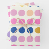 Niedliche Farbtöne skandinavisches Muster Geschenkpapier Set (Beispiel)
