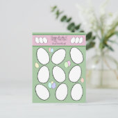 Niedliche Färbung und Dekorieren der Ostereier Postkarte (Stehend Vorderseite)