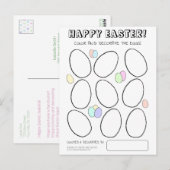 Niedliche Färbung und Dekorieren der Ostereier Postkarte (Vorne/Hinten)