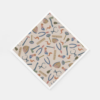 Niedliche Farbwerkzeuge für die Aquarellenkonstruk Serviette