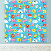 Niedliche Farbzeichen Pop Kunst Leinwand (Insitu (Holzboden))