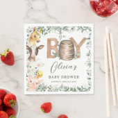 Niedliche Farm Animals Greenery Boy Barn Baby Dusc Serviette (Beispiel)