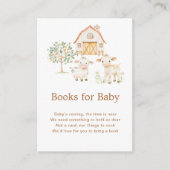 Niedliche Farm Barn Babydusche Bücher für Kinder Begleitkarte (Vorderseite)