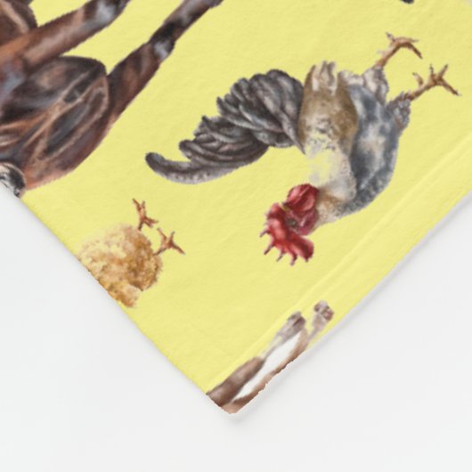 Niedliche Farm Barnyard Tiere Kühe Schafe Hühner S Fleecedecke (Ecke)