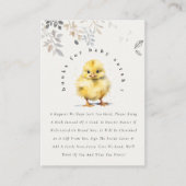Niedliche Farm Chick Blumenbücher für Babydusche Begleitkarte (Vorderseite)