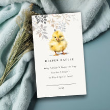 Niedliche Farm Chick Floral Diaper Raffle Baby Dus