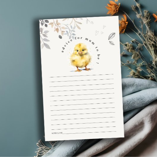 Niedliche Farm Chick Floral Ratschläge für Mama Ba