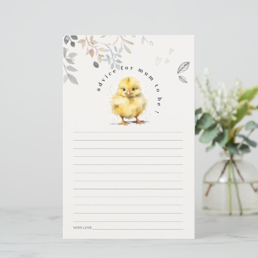 Niedliche Farm Chick Floral Ratschläge für Mama Ba (Stehend Vorderseite)