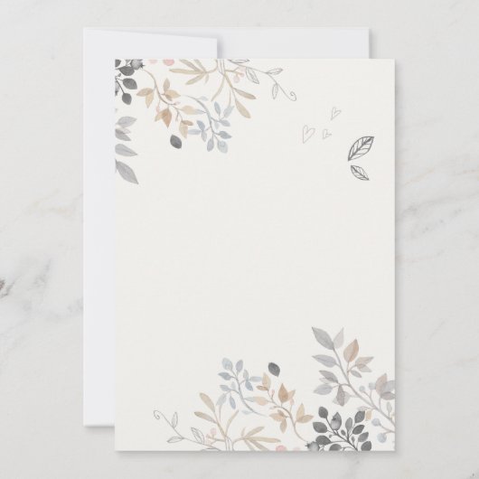 Niedliche Farm Chick Watercolor Blumenbaby-Dusche Dankeskarte (Rückseite)