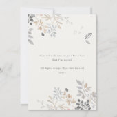 Niedliche Farm Chick Watercolor Blumenbaby-Dusche Einladung (Rückseite)