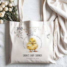 Niedliche Farm Chick Watercolor Blumenbaby-Dusche Tragetasche