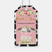 Niedliche Farm Cow Floral Geschenkmarke Geschenkanhänger (Vorderseite)
