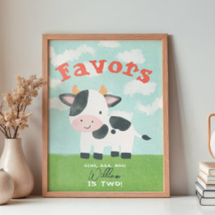 Niedliche Farm Tier Barnyard Wasserfarbe Gefallen Poster