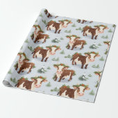 Niedliche Farmkuh Weihnachten Geschenkpapier (Ungerollt)