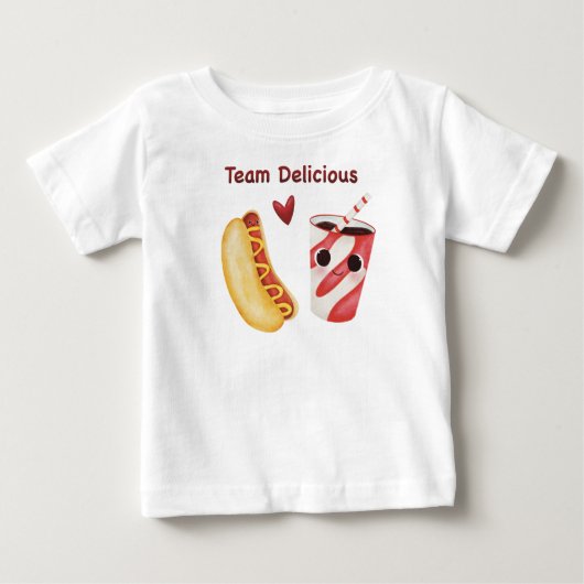 Niedliche Fast Food - Käwaii Junk Food Faces Baby T-shirt (Vorderseite)