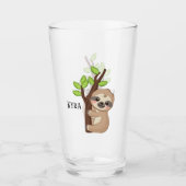 niedliche Faulenzer geben Glass den Namen Glas (Vorderseite)