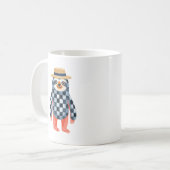 Niedliche Faultier-Boater-Mütze-Mug Kaffeetasse (Vorderseite Links)