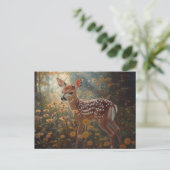 Niedliche Fauna im Wald Postkarte (Stehend Vorderseite)