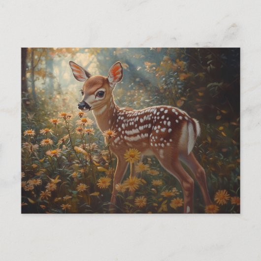 Niedliche Fauna im Wald Postkarte (Vorderseite)