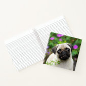 Niedliche Fawn farbige Mops Puppy Dog Face Pet Fot Notizblock (Innenseite)