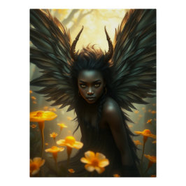 Niedliche Feathered Fairy Art Poster