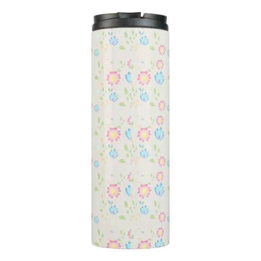 Niedliche Federblumen Thermosbecher (Rückseite)