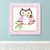 Niedliche Federkeule auf einem in einem Zweig umma Leinwanddruck (Insitu (Holzboden))