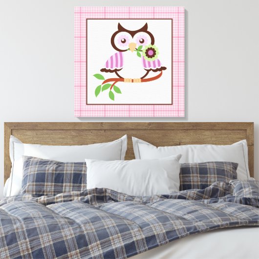 Niedliche Federkeule auf einem in einem Zweig umma Leinwanddruck (Insitu (Schlafzimmer))