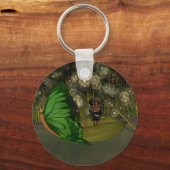 Niedliche Fee im Boot mit Feuerwehrleuten Schlüsselanhänger (Rückseite)