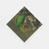 Niedliche Fee im Boot mit Feuerwehrleuten Serviette (Ecke)