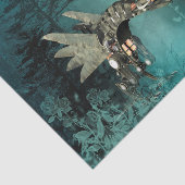 Niedliche Fee mit Dampfdrachen Seidenpapier (Ausschnitt)