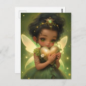 Niedliche Fee mit einem Goldenen Herzen Postkarte (Vorne/Hinten)