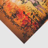 Niedliche Fee mit wenigem Drachen Seidenpapier (Ausschnitt)