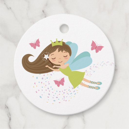Niedliche Fee Princess Girls Geburtstag Geschenkanhänger (Vorderseite)