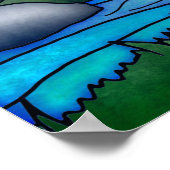 Niedliche Fee Reiten Einhorn Kunst für Kinder Whim Poster (Ecke)